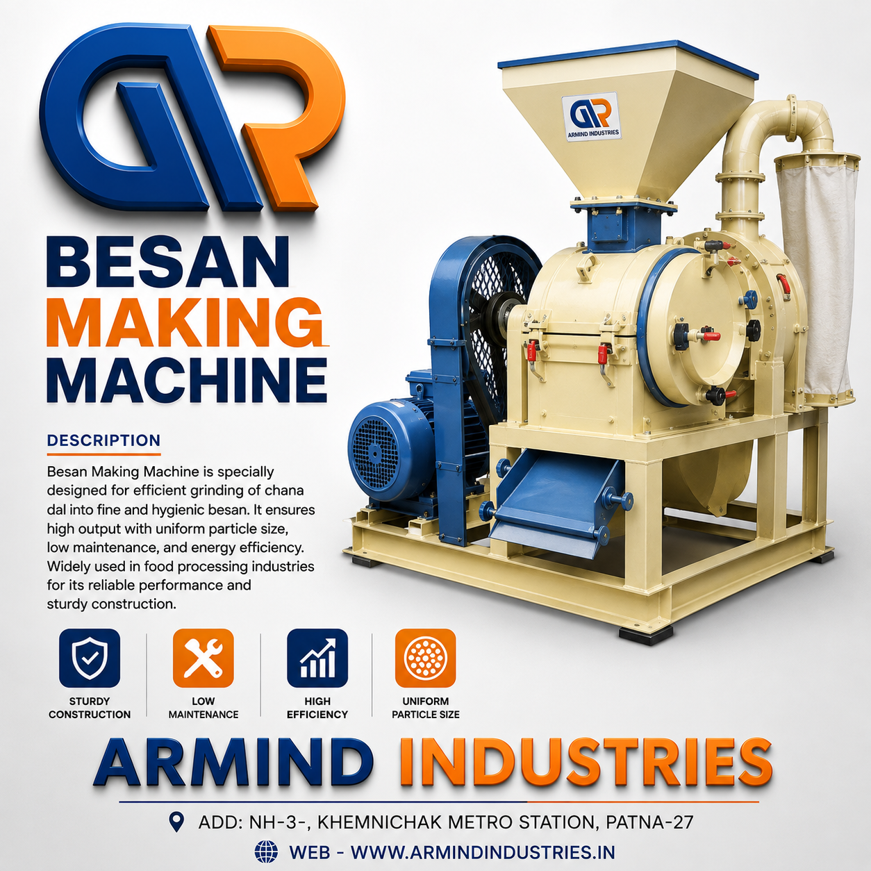 Besan Making Machine - Grinding & Milling Machines manufacturer Bihar